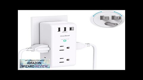 Surge Protector Outlet Extender with Rotating Plug 6 AC Multi Plug Review