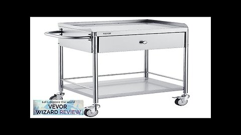 VEVOR Medical Cart 2-Layer Stainless Steel Cart 220 lbs Weight Capacity Lab Review