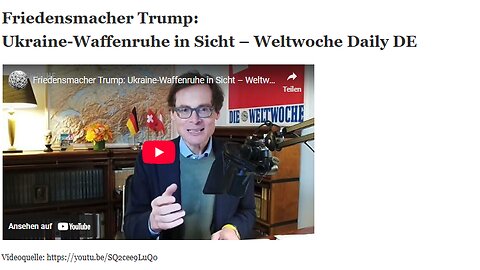 Friedensmacher Trump !