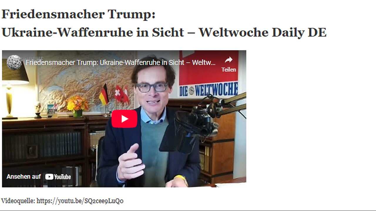 Friedensmacher Trump !