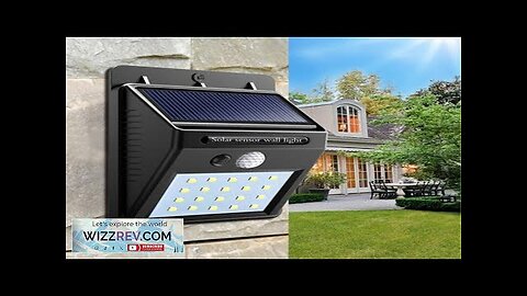 Solar Power 20 LED PIR Motion Sensor Wall Light Waterproof Outdoor Path Review