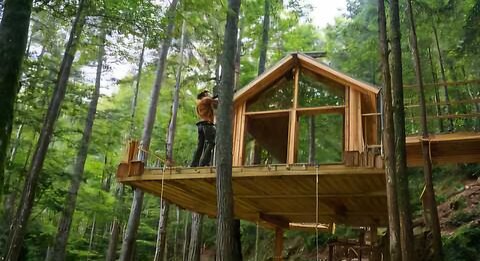 A Man Built a Tree House in 30 DAYS. Start to Finish