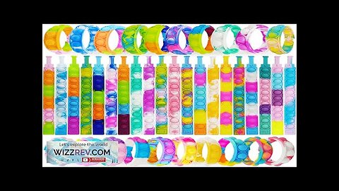 60 Pcs Pop Bubble Bracelet Fidget Toys Pop Wristband Fidget Bulk Toy Review