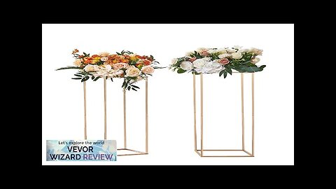 VEVOR 2PCS 31.5inch High Wedding Flower Stand Metal Vase Column Geometric Centerpiece Review