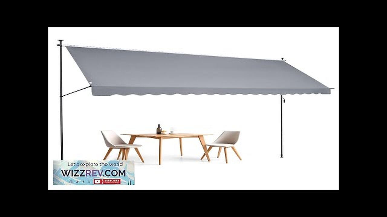 VEVOR 178x47" Patio Awning Retractable Awning Sunshade Shelter with Crank Handle Review