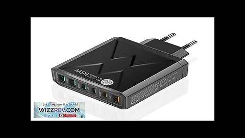 PD55W 6-Port USB PD Charger 3USB-A+3USB-C PD QC3.0 Fast Charging Wall Charger Review