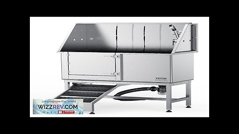 VEVOR 62" Pet Dog Bathing Station w/Ramp Professional Stainless Steel Dog Grooming Review