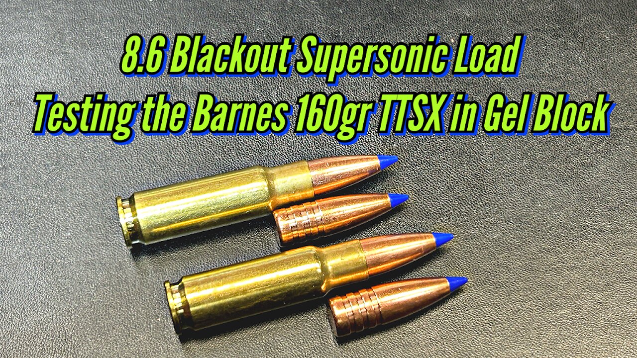 8.6bblk- Barnes 160gr TTSX Gel Block Test, AR10 Platform