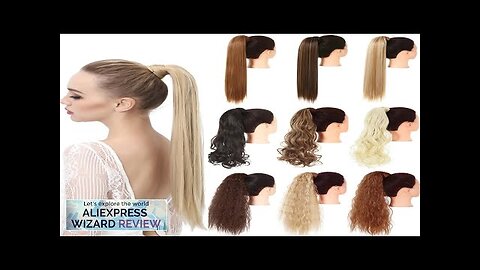 Synthetic Clip in Ponytail Hair Extension Wig Straight Kinky Curly Long Wrap Review