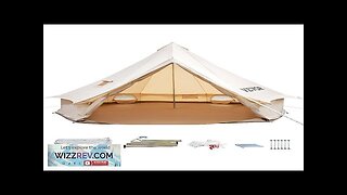 VEVOR 8-10 Person Canvas Glamping Bell Tent Breathable Waterproof Yurt Tent Review