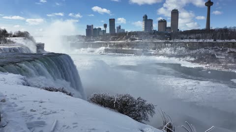 American Niagara Falls in Winter