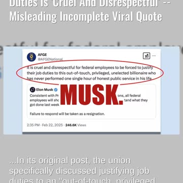 Fact Check: Government Employee Union Did NOT Say Justifying Job Duties Is 'Cruel And Disrespectful'