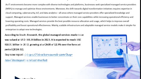 Managed Services Market to Reach USD 1037.46 Billion by 2033 | Straits Research