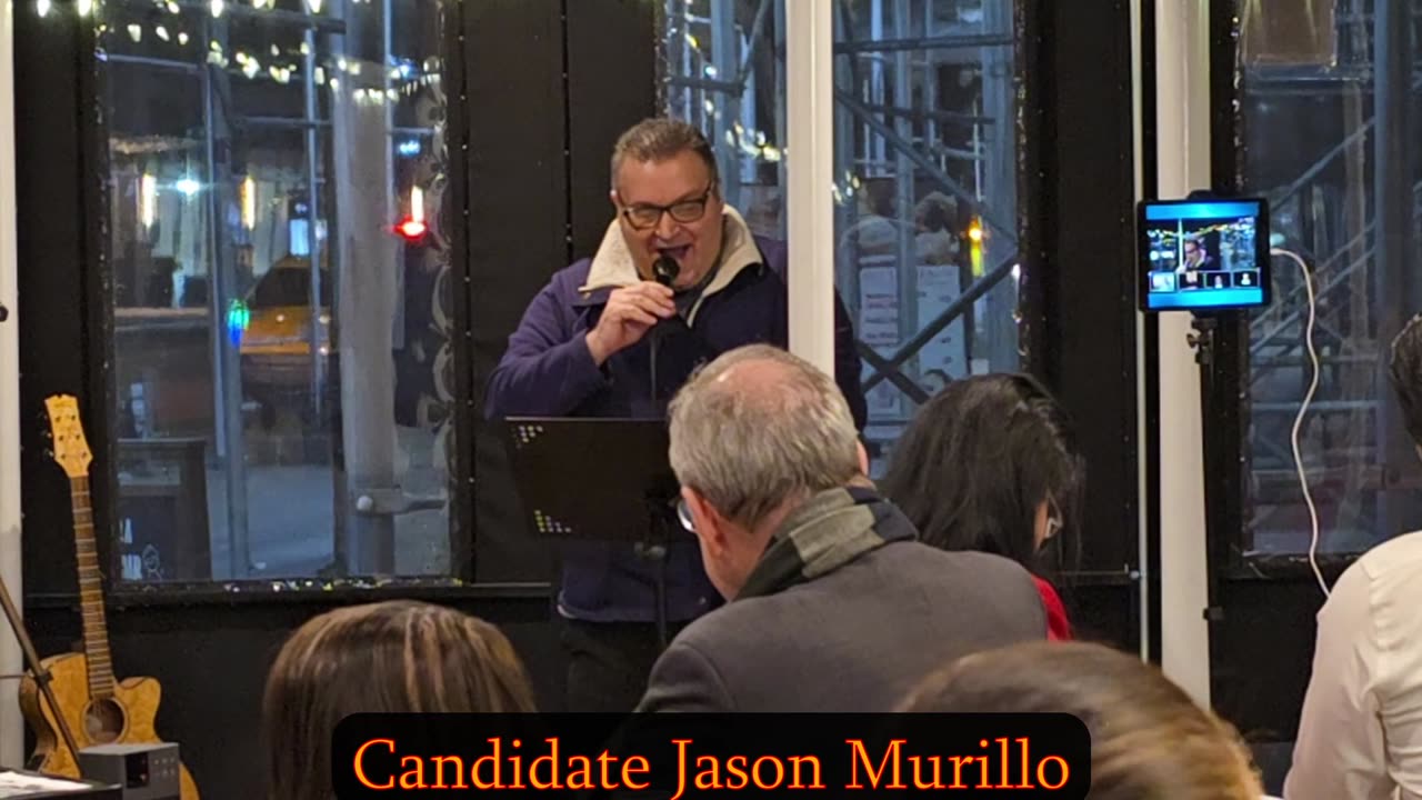 Candidate Jason Murillo speaks at Midtown Republican Club