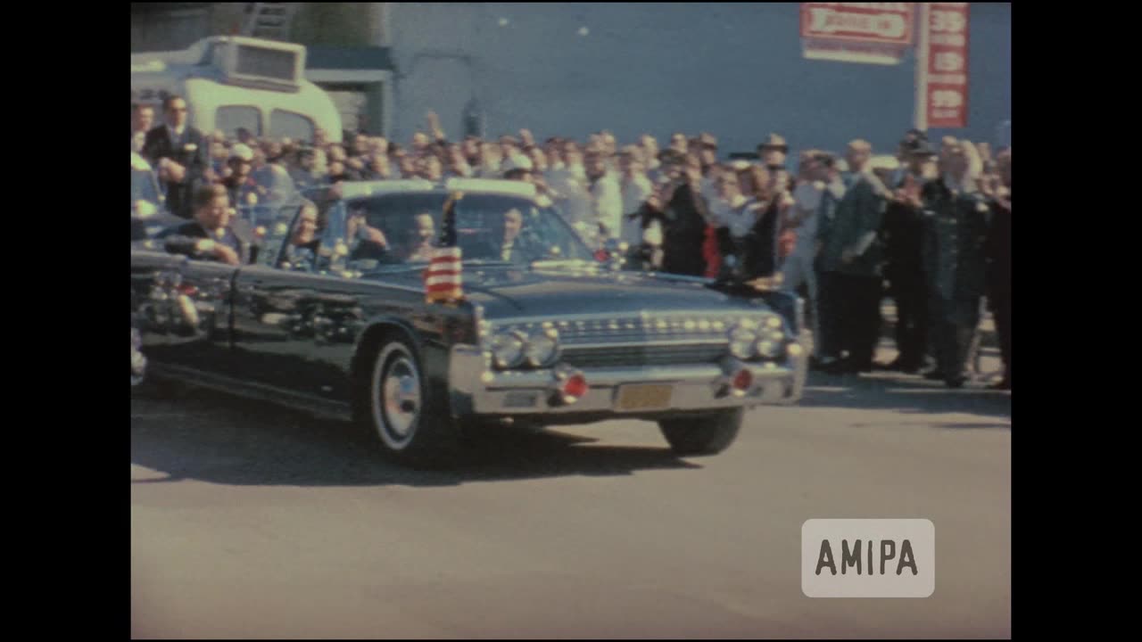 JFK motorcade, Dallas, TX, Nov 22,1963 slow motion