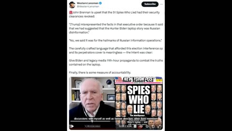 Brennan Whines About His Security Clearence! He Should Hang!