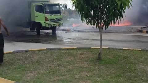 The truck driver was reckless in carrying a truck that was on fire