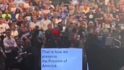 Kamala has to read from the script. aka teleprompter