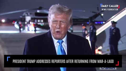 President Trump Addresses Reporters After Returning from Mar-a-Lago