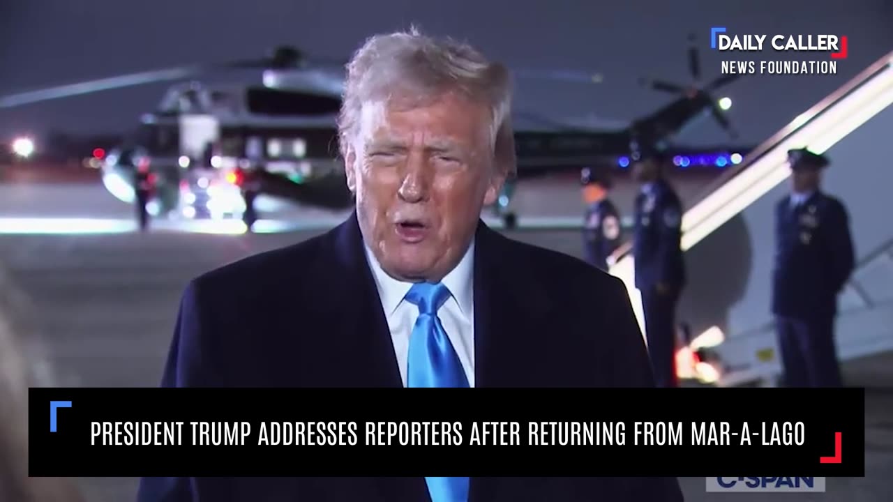 President Trump Addresses Reporters After Returning from Mar-a-Lago