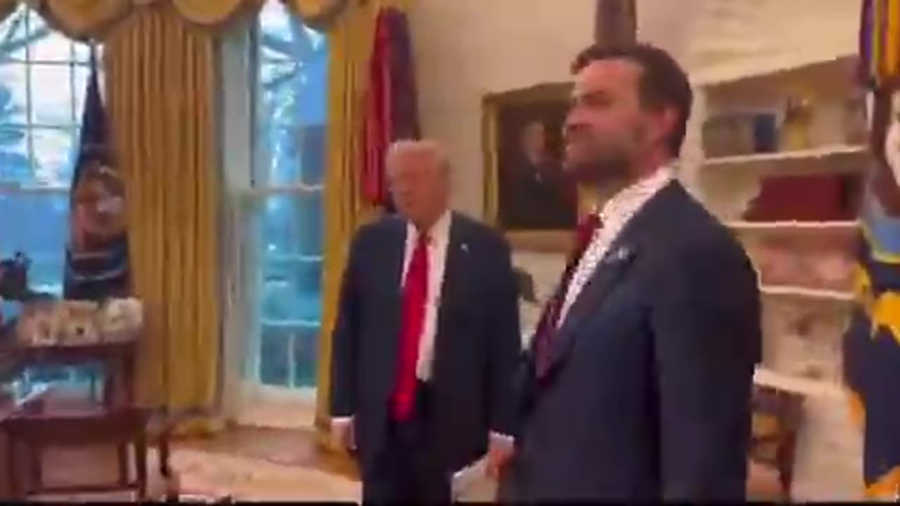 President Trump Welcomes Vice President JD Vance to the Oval Office for the First Time
