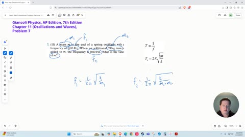 Calculating an Unknown Mass Based on Change in Oscillation Frequency 📚