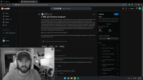 "I, 19M, got someone pregnant." | Squink Advises Reddit