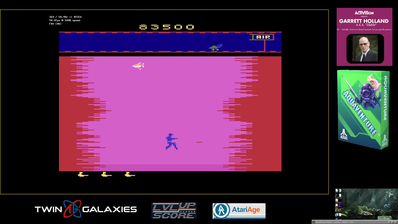 Atari 2600 EMU - Aquaventure - Game X B/B - 176,375