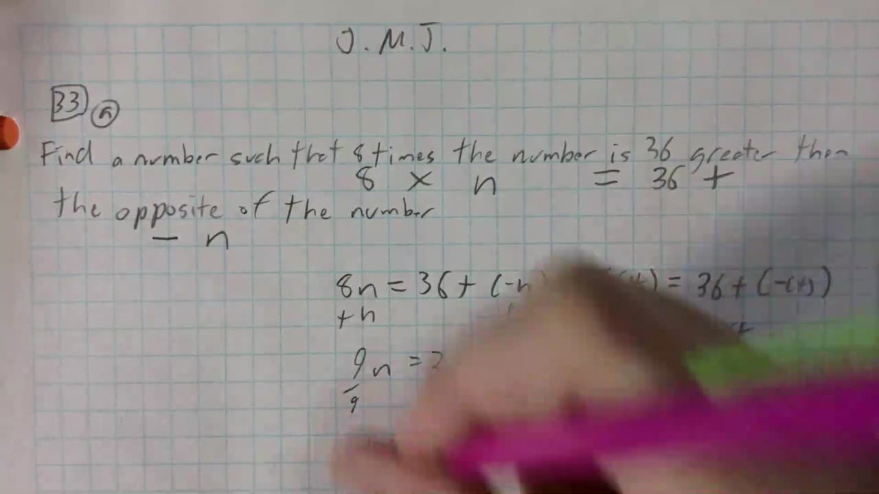 Saxon Algebra 1 Lesson 33 (a)