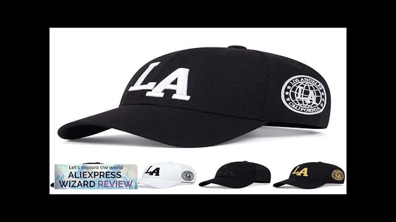 Unisex LA Leter Embroidery Snapback Baseball Caps Spring and Autumn Outdoor Adjustable Review