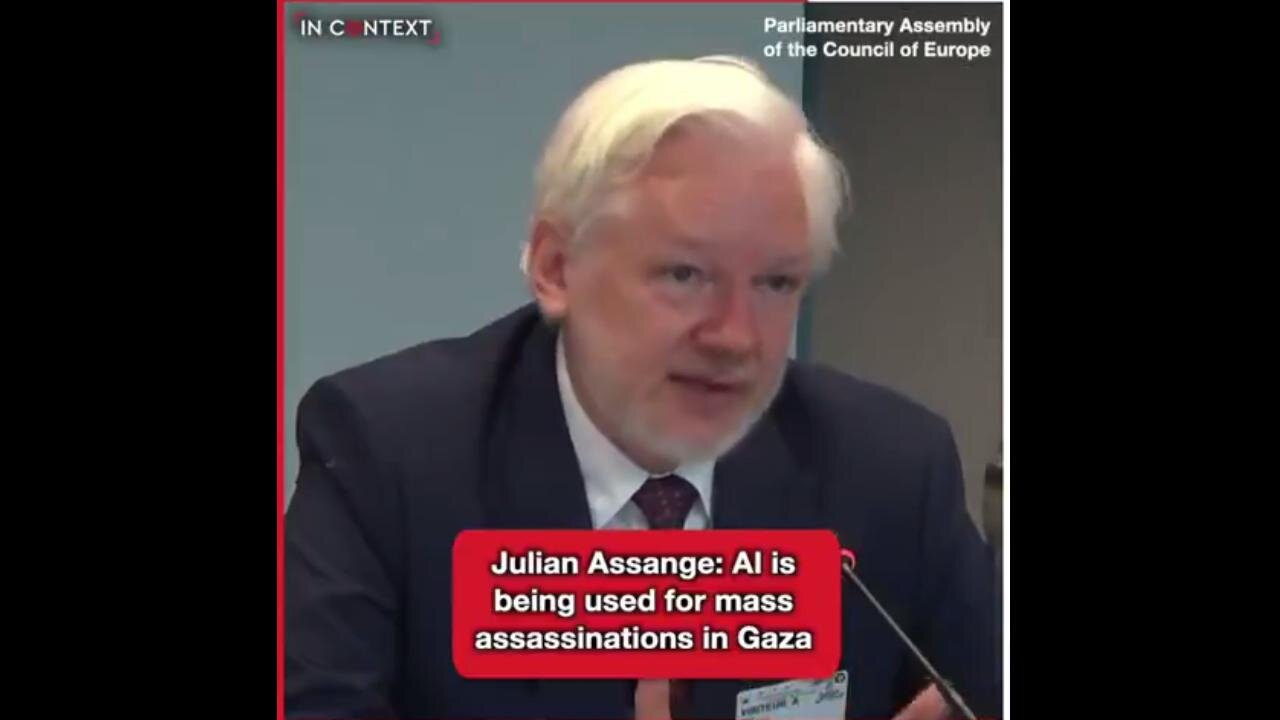 Julian Assange: ‘Artificial Intelligence is Being Used for Mass Assassinations in Gaza’