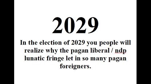 THE ELECTION OF 2029