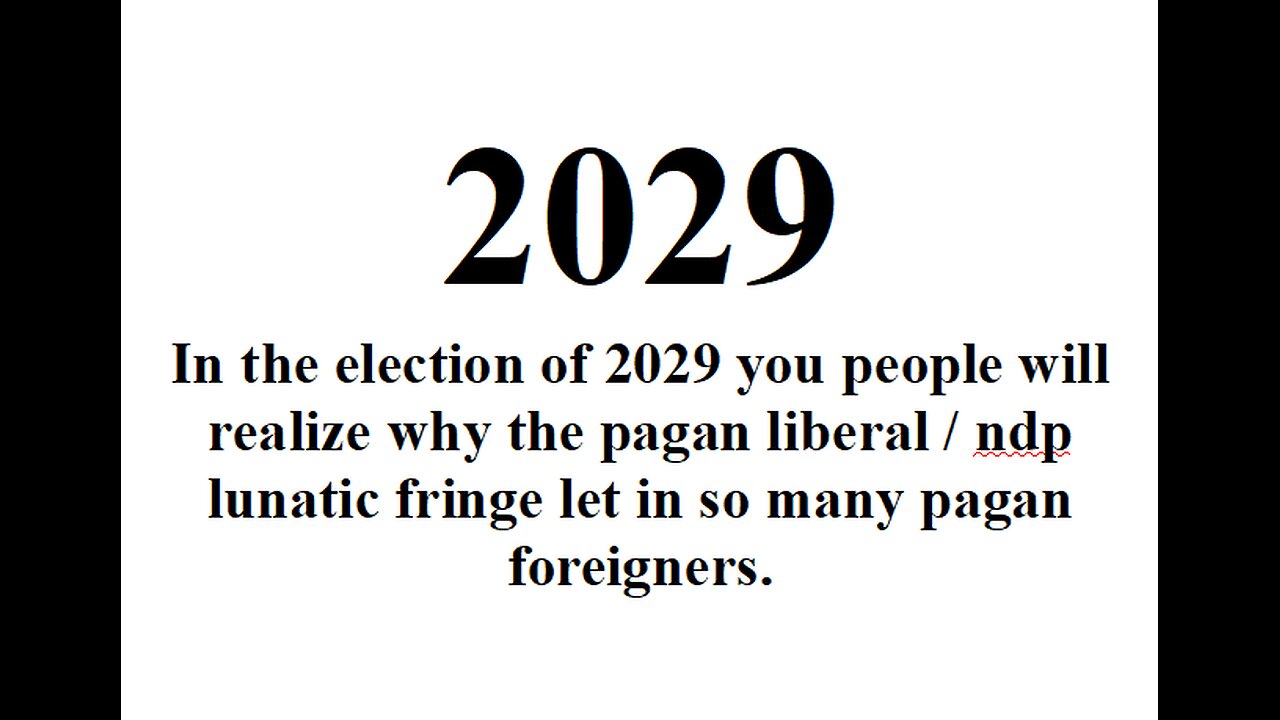 THE ELECTION OF 2029