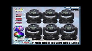 0 Tax 6Pcs Mini Beam 7R 230W Moving Head Stage Light Rainbow Review