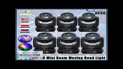 0 Tax 6Pcs Mini Beam 7R 230W Moving Head Stage Light Rainbow Review