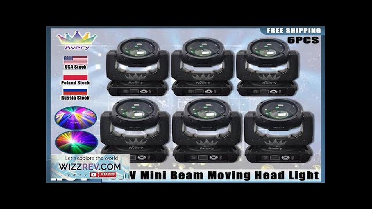 0 Tax 6Pcs Mini Beam 7R 230W Moving Head Stage Light Rainbow Review