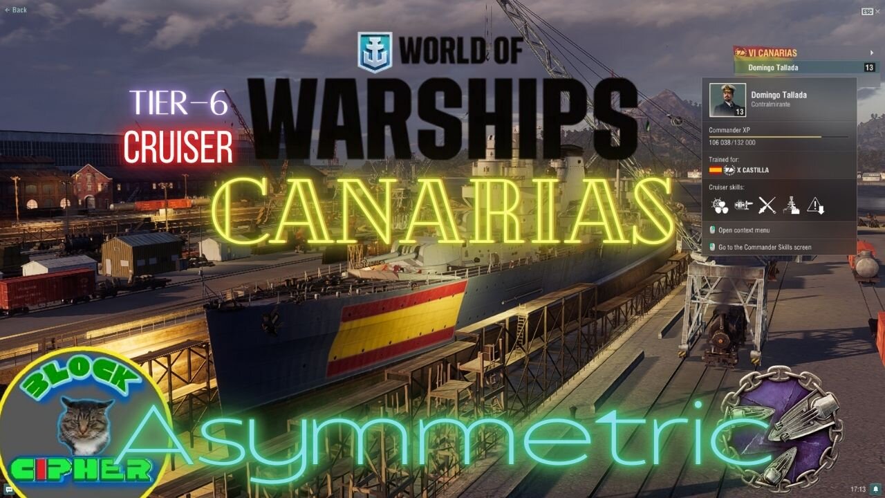 *PREMIUN SHIP* Spanish Cruiser Tier-6 CANARIAS in Asymmetric mode | World of Warships