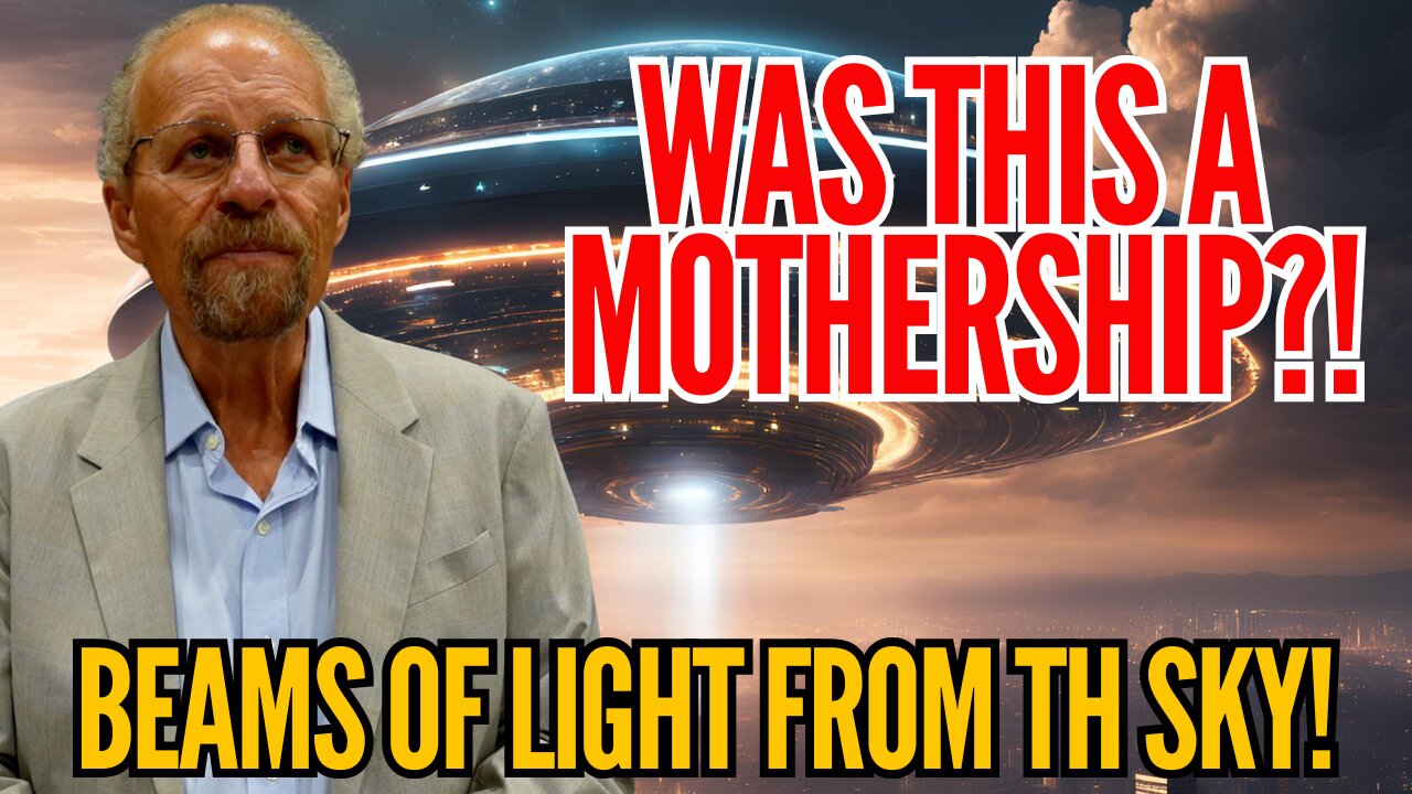 Beams of Light and HUGE UFO On Video!