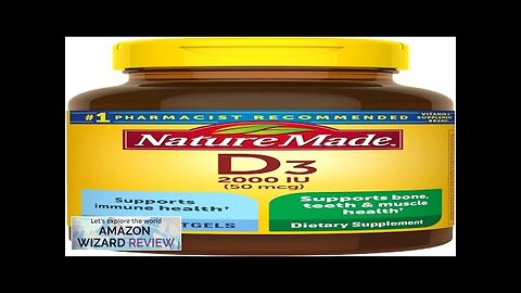 Nature Made Vitamin D3 2000 IU (50 mcg) Dietary Supplement for Bone Review