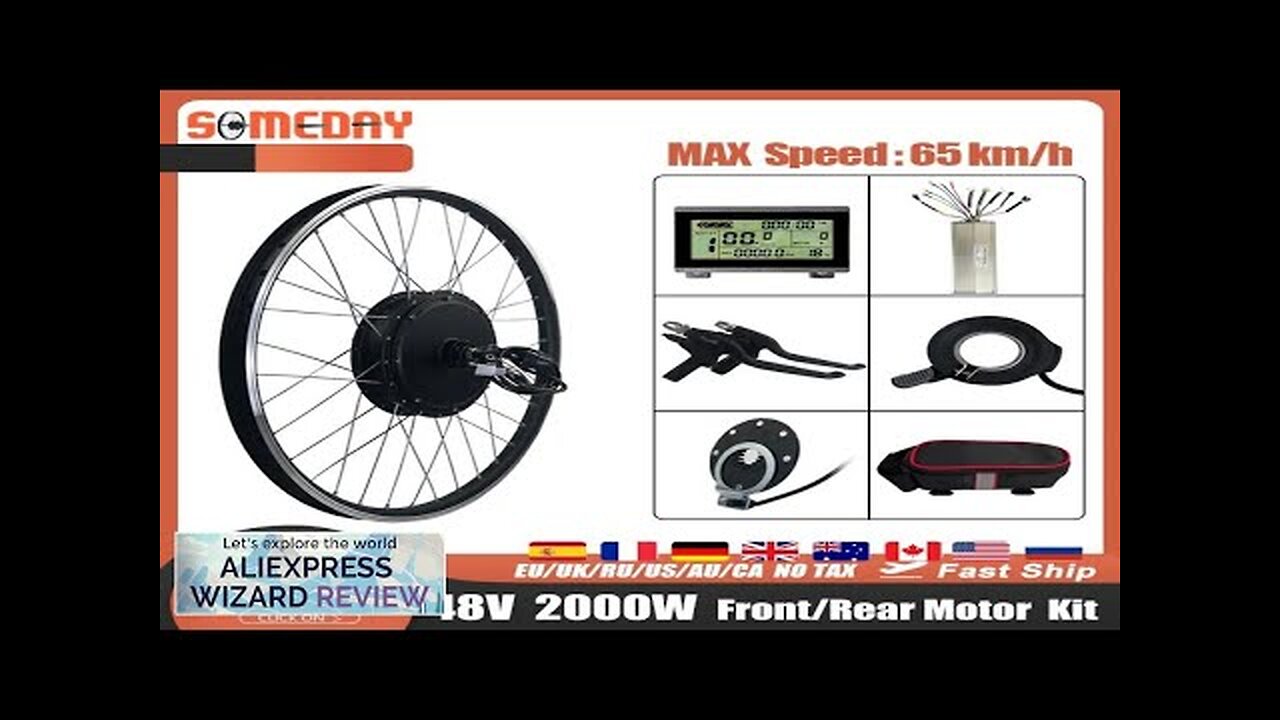 Electric Bike Conversion Kit 20-29 Inch 700C 48V 2000W Brushless Front Rear Review