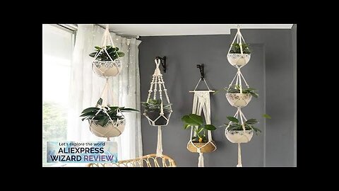 Hanging Plant Handmade Macrame Plant Hanger Flower Pot Planter Hanger Wall Decor Review