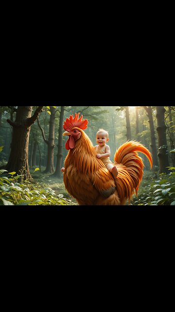 Adorable Baby and Chicken: A Magical Forest Journey! 🐔✨💕