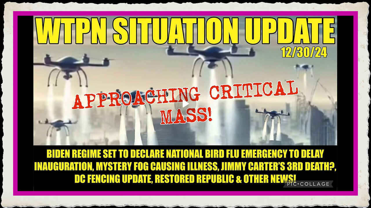 BIRD FLU PLAN-DEMIC, MYSTERY FOG CAUSES ILLNESS, DC FENCES UPDATE, CARTER 3RD DEATH