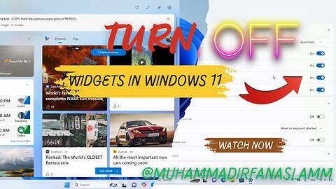 HOW TO TURN OFF WIDGETS IN WINDOWS| HOW TO COMPLETELY REMOVE WIDGETS IN WINDOWS 11| DISABLE WIDGETS