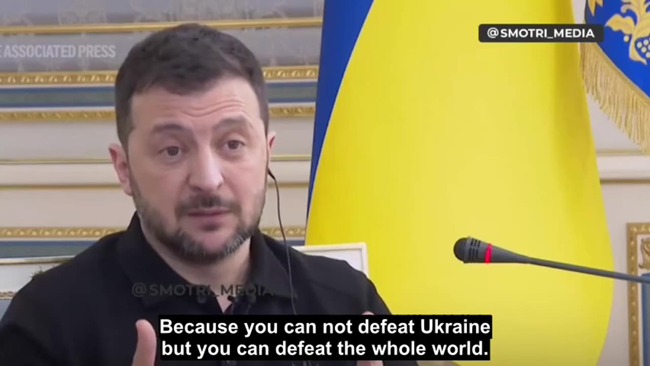 "You can defeat the whole world, but you can't defeat Ukraine," - Zelensky.