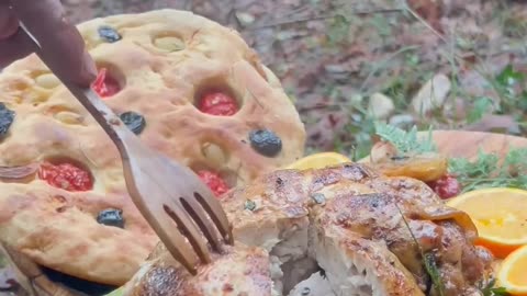 Birthday_Chicken_Cake_and_Focaccia_Cooking _Video _Chicken Recipe _Chicked Roasted🐔