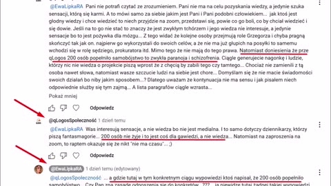 5008 qLogosSpołeczność Skąd wzięła się plotka w komentarzu o 200 samobójstwach.??.👮‍♀️02-03.03.2025