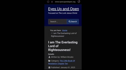 I AM the Everlasting Lord of Righteousness.