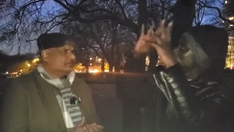 Speakers Corner - Uncle Sam Talks To A Visitor About His African Religion, Islam