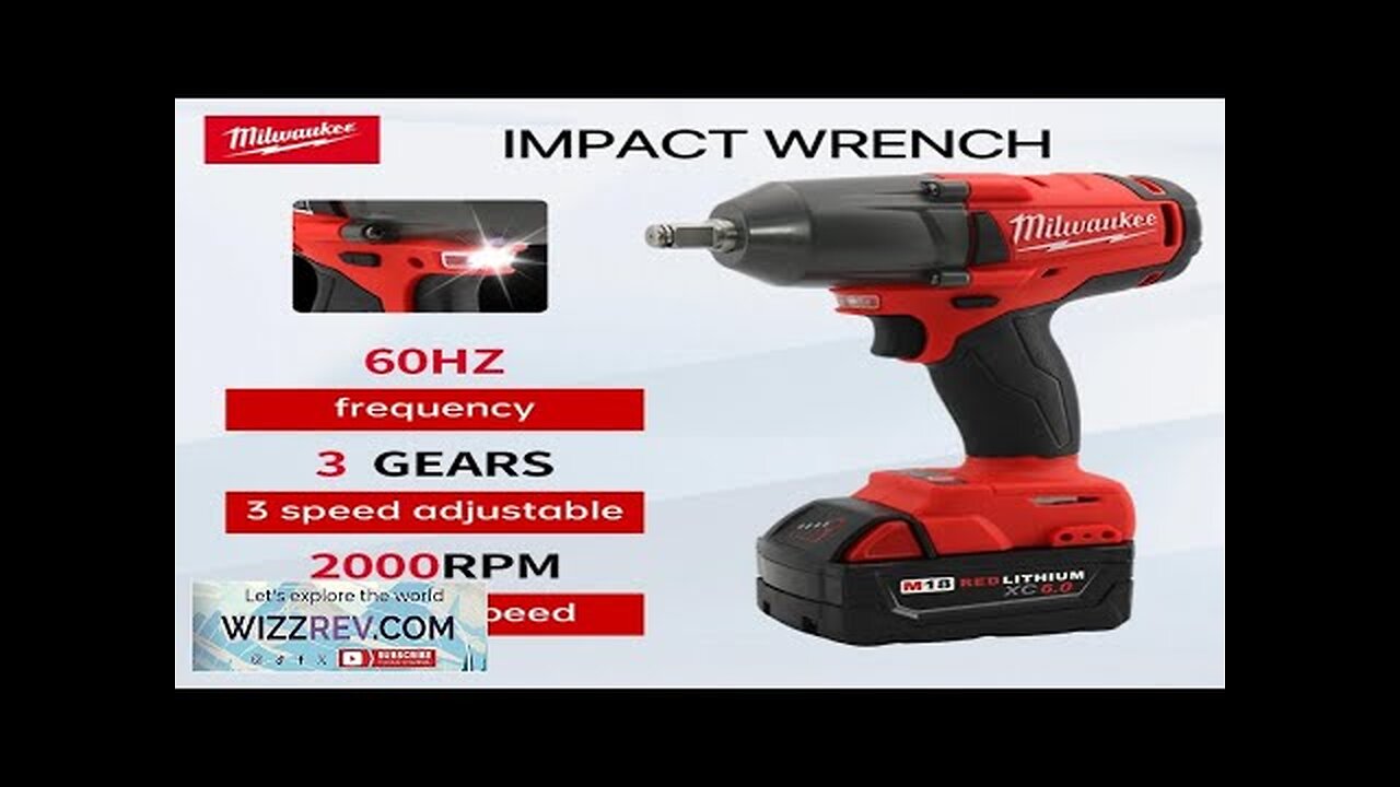 Milwaukee High Torque Electric Professional Impact Wrench Rechargeable 18V Lithium Battery Review